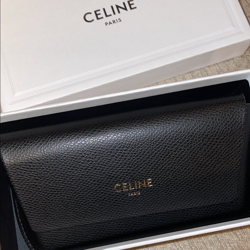 Celine Sunglass case with a cloth LARGE for oversized glasses